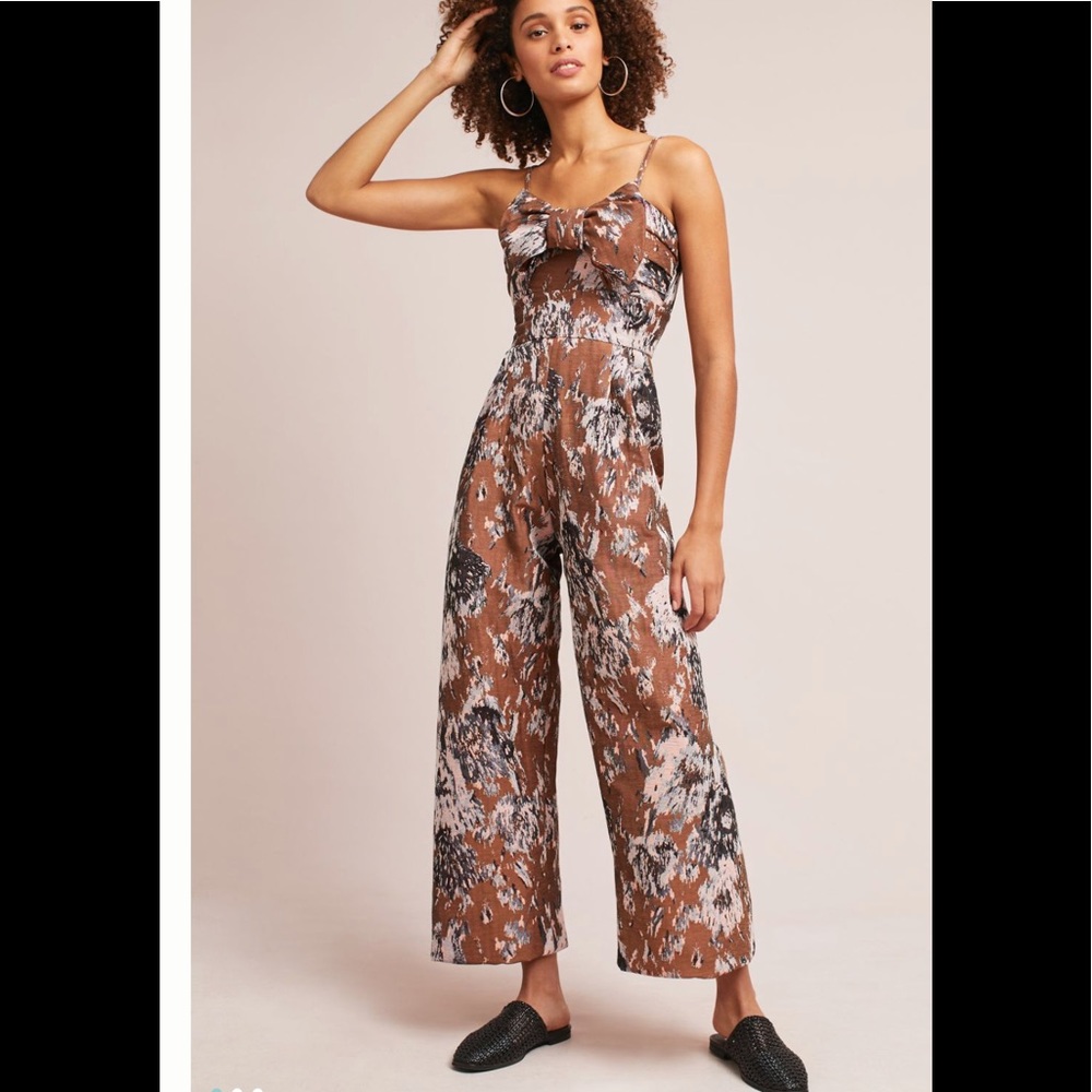 Anthropologie Ethan Jacquard Jumpsuit